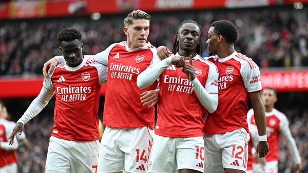 Arsenal Kalahkan Crystal Palace Lewat Gol Perdana Eze
